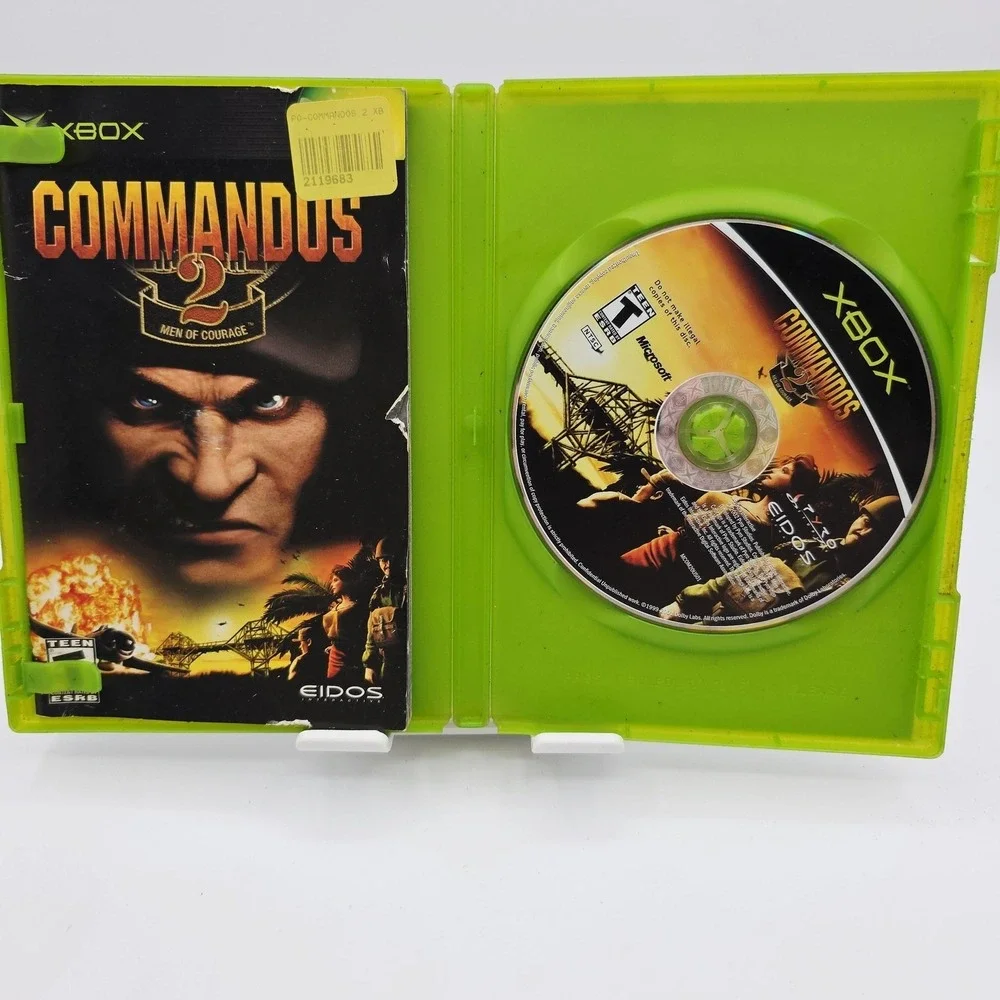 Commandos 2 Men Of Courage Microsoft Xbox Video Game Complete CIB Teen Rated Y2K